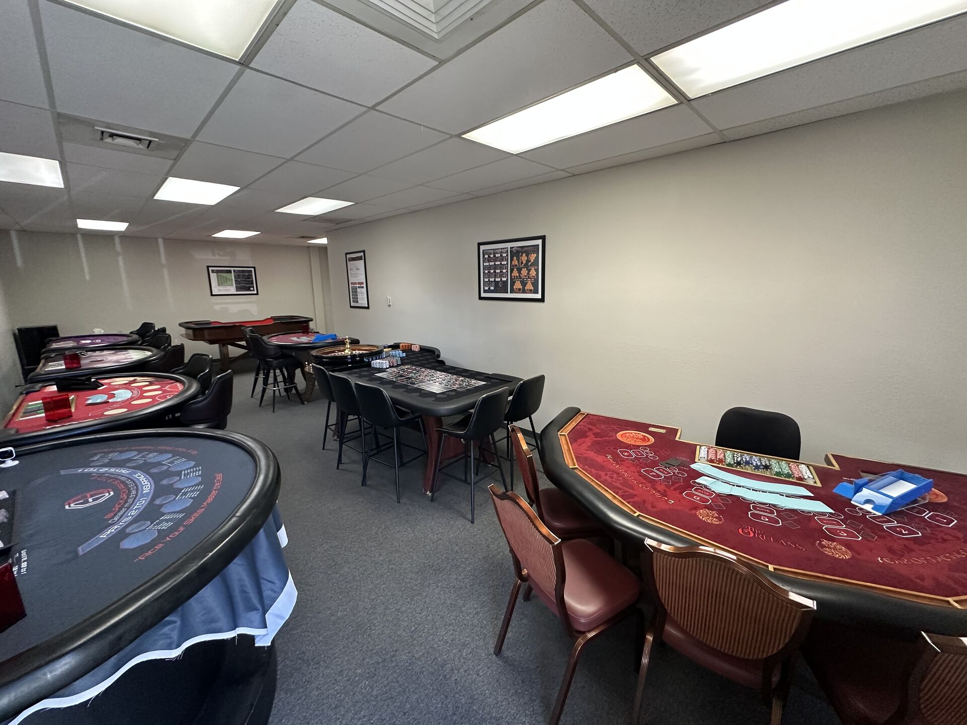 Additional view of the Game Setters Las Vegas casino dealer training center