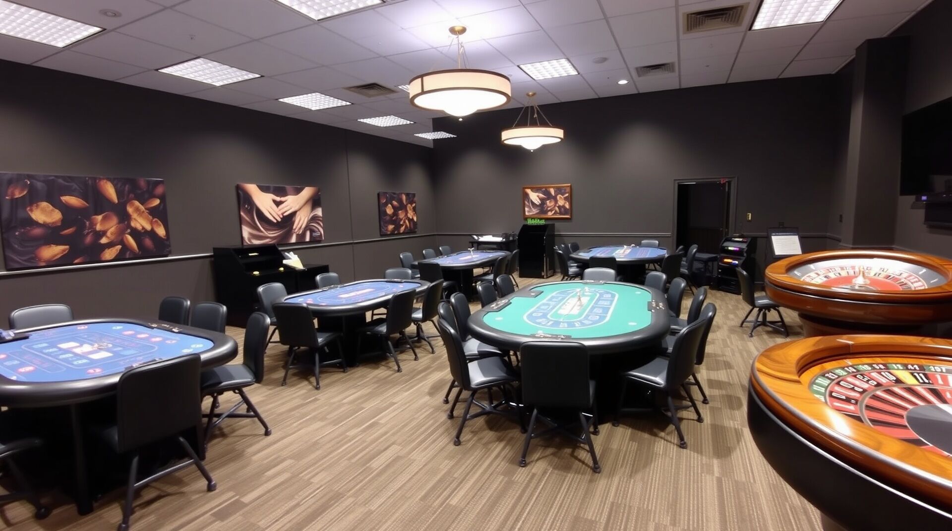 Game Setters dealer training facility on Spring Mountain Road in Las Vegas